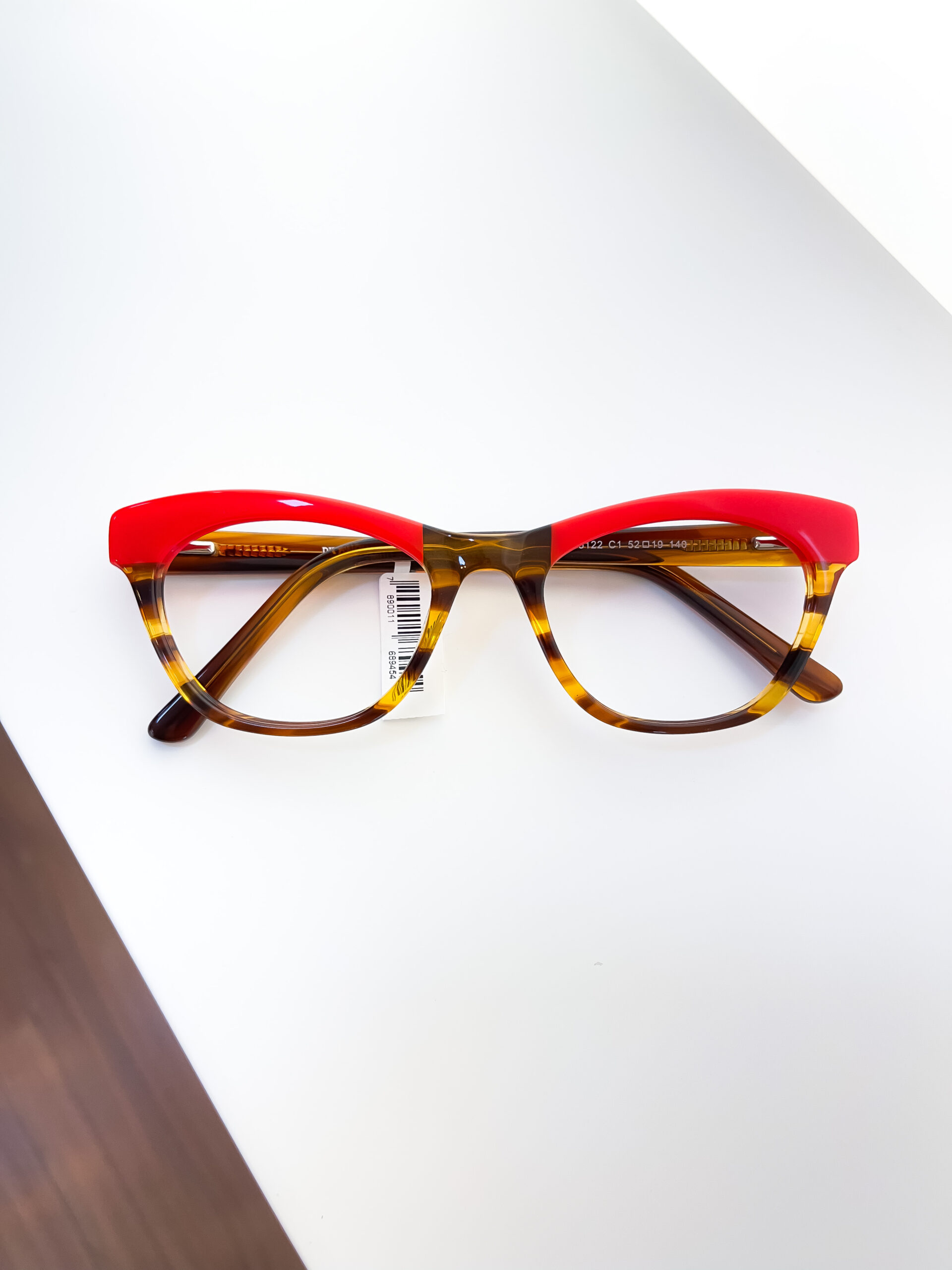 Óculos Receituário gatinho tartaruga/laranja