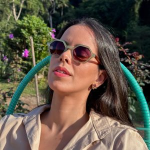 Vívian verde azeite/ marrom