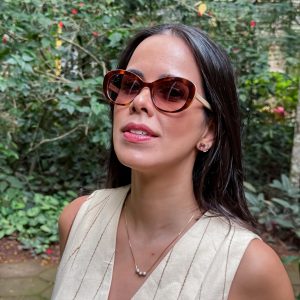 Clarissa tartaruga/bege