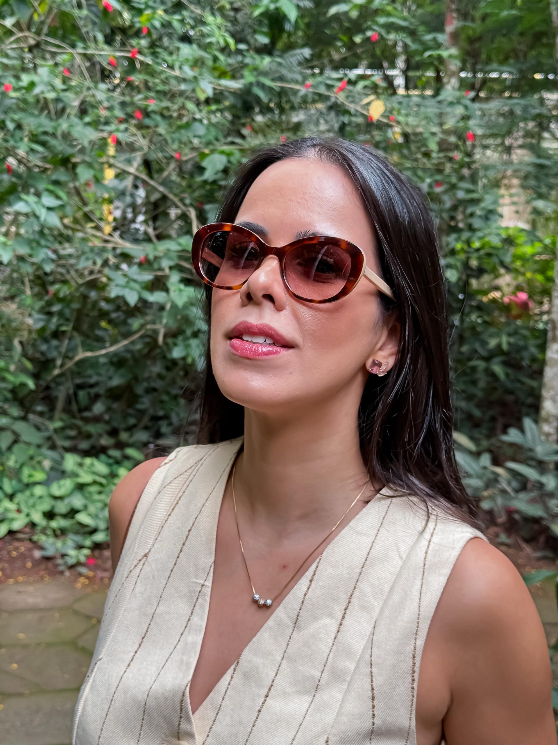 Clarissa tartaruga/bege